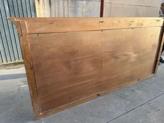 Espejo antiguo grande de pared con marco de madera