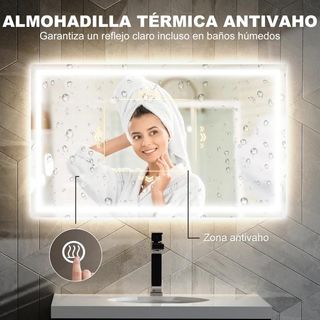 Specchio da Bagno LED 100x60 cm con Antiappannamento