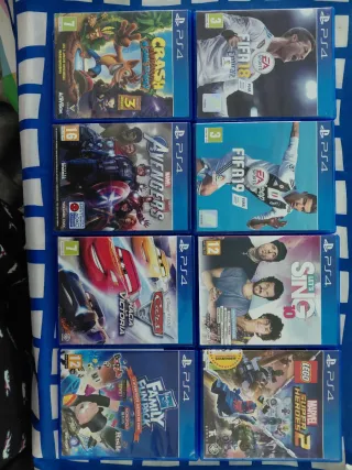 Lote Juegos PS4: FIFA, Crash, Lego, Cars y más