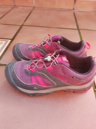 Zapatillas trekking niño rosa/morado