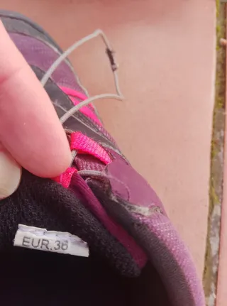 Zapatillas trekking niño rosa/morado