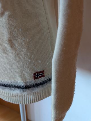 Jersey Napapijri Lana Mujer Talla M Beige Gris