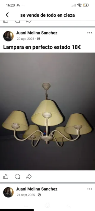 Lámpara juvenil beige