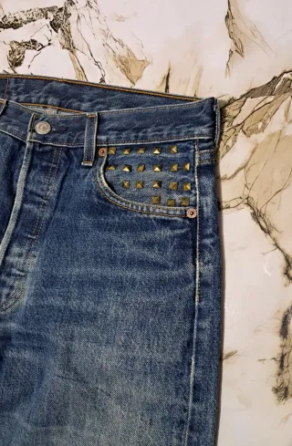 Levi’s 501 donna W30 L34 100% cotone vintage