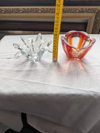 2 Cuencos de Cristal Decorativos