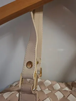 Borsa Pollini Beige e Bianca Intrecciata