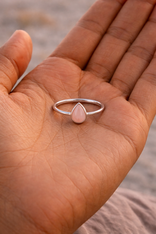 Anillo Plata Mineral Blanco