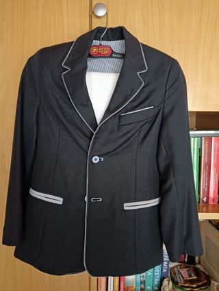 Traje de comunión niño azul marino y blanco