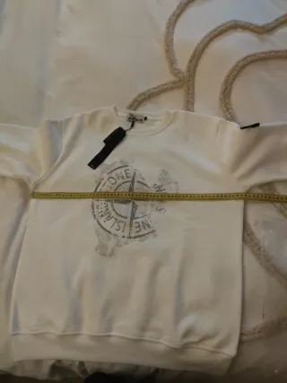 Sudadera Stone Island Talla L Blanca