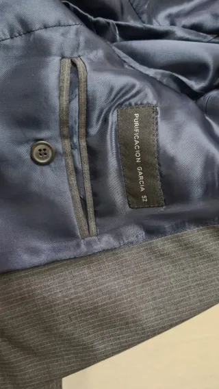 Traje Purificación García Raya Gris Talla 52