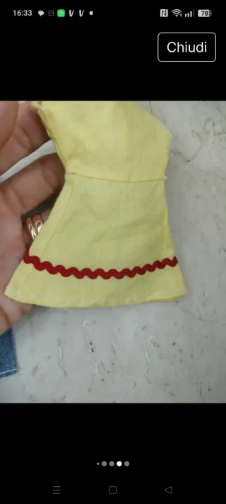 Set abbigliamento Barbie anni '70 clone