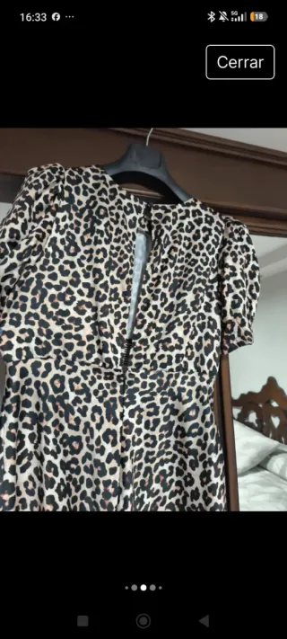 Vestido midi estampado animal print
