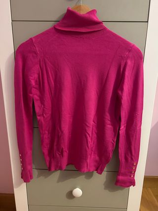 Jersey cuello alto Zara rosa