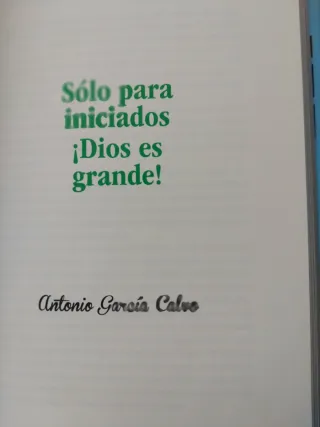Sólo para iniciados.!Dios es grande!.