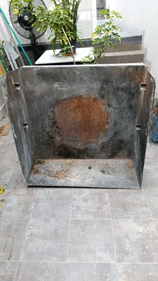 Barbacoa de hierro, de 1'10 cm x 1 mt