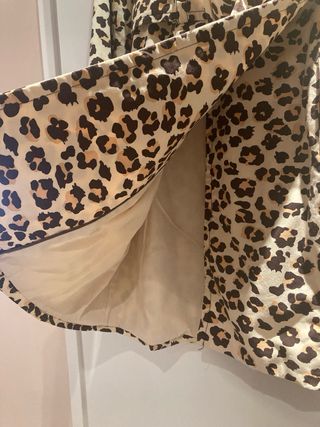 Gabardina animal print Blanco Talla 36