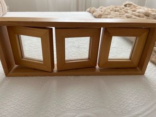 Marco de fotos de madera para 3 fotos