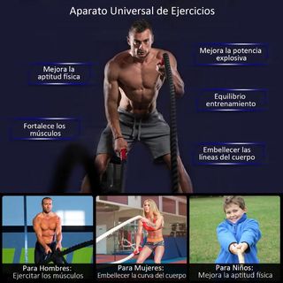 Cuerda de Batalla Ø38 mm Longitud 9m Ejercicio Gym