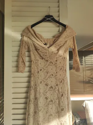 Vestido de encaje de Etxart & Panno Beige