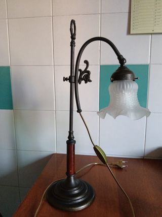 Lampada Liberty Bronzo e Legno