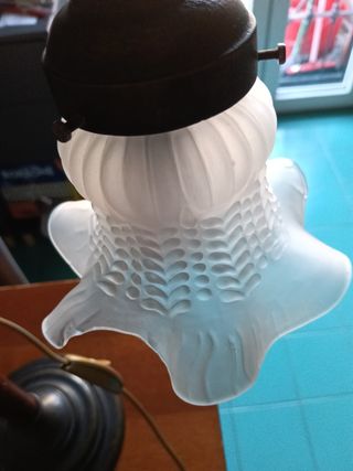 Lampada Liberty Bronzo e Legno