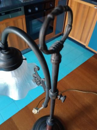 Lampada Liberty Bronzo e Legno