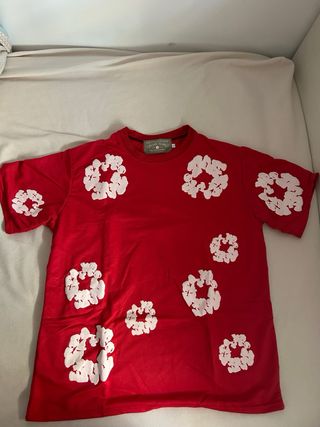 Conjunto Chandal Rojo Flores Blancas