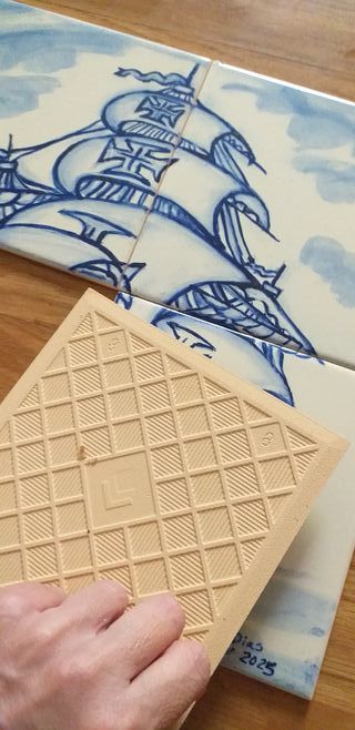 Painel de azulejos pintado à mão