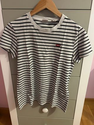 Camiseta Levi's Rayas Blanco y Negro