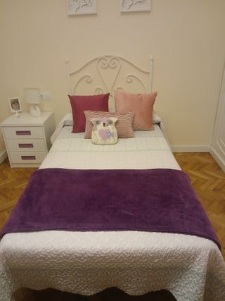 Cama completa 1,10m con cabecero metálico