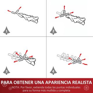 Árbol de Navidad Artificial 180 cm con 624 Ramas