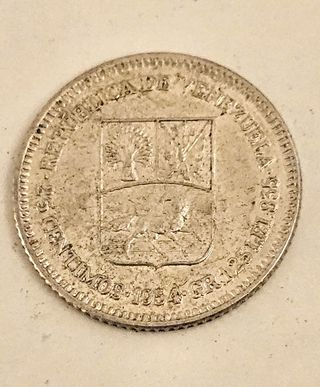 Lote 5 Monedas Antiguas Venezuela