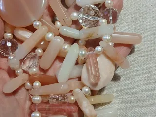 Lunga collana quarzi e argento 925