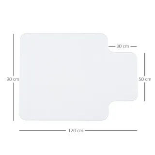 Alfombra Protectora Silla Oficina HOMCOM 90x120cm