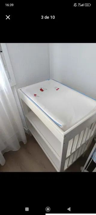 Cambiador de bebé blanco 50€ no negociable