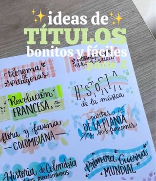 Ideas de títulos bonitos y fáciles aestetich