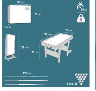 Mesa de billar Decathlon BT500US
