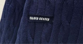 Giacca Miu Miu blu e marrone