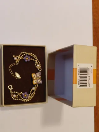 Bracciale Thun farfalla e fiori oro