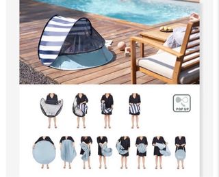 Piscina bebé plegable protección solar