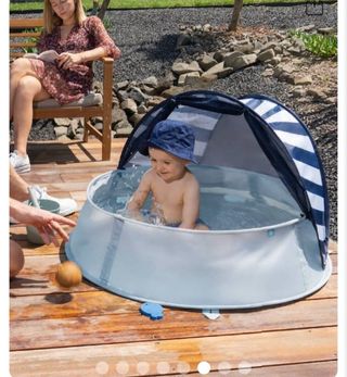 Piscina bebé plegable protección solar