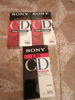 Lote 3 Cintas VHS Sony E-240 + 1 E-180