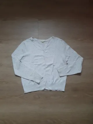 Chaqueta jaspeada blanca