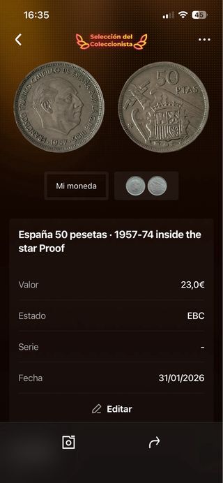 Monedas de plata.