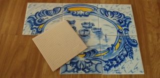 Painel azulejos pintados à mão