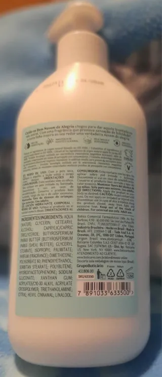 O Boticário Creme Hidratante Nuvem de Alegria