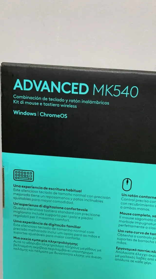 Combo Teclado y Ratón Logitech MK540 Negro
