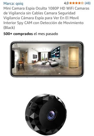 Mini Cámara Espía Oculta 1080P WiFi