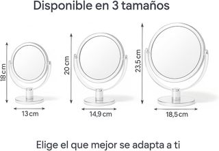 Espejo de Aumento x5 de 18,5x23,5cm - 7” Grande pa