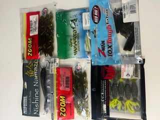 Lote vinilos pesca black bass